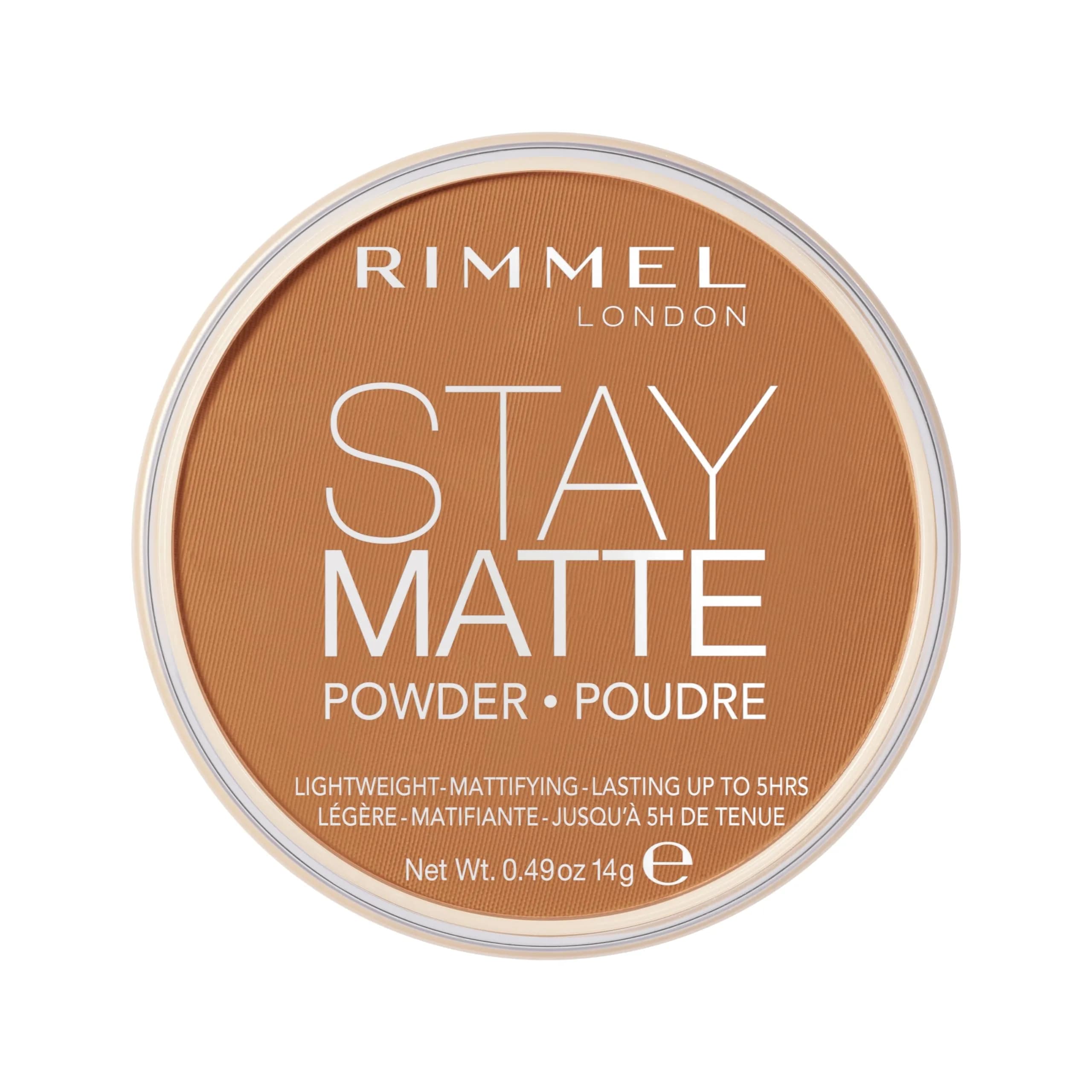 Rimmel Stay Matte Pressed Powder 0.49oz | High Coverage, Shine Control, Humidity-Proof — Pecan / 0.49 Ounce