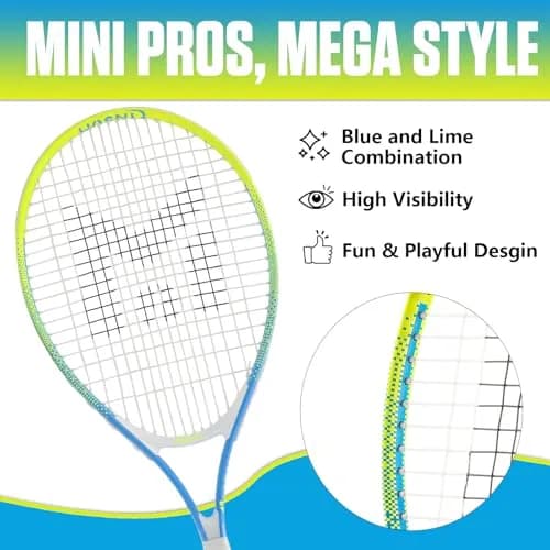 INSUM Junior Tennis Racket 25 Inch (63.5 cm) | Ages 9-10, Lightweight Aluminum, Beginner Racquet with Cover thumbnail 4