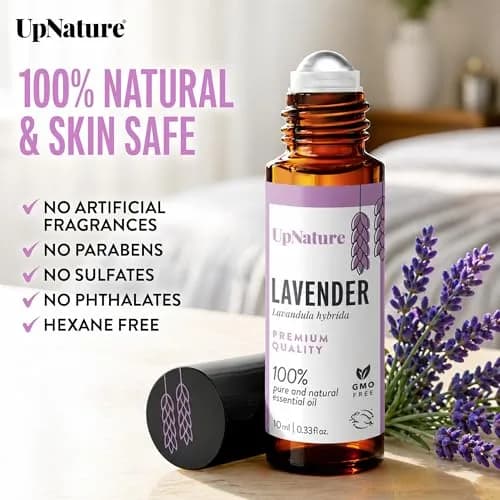 UpNature Lavender Essential Oil Roll On 10ml (0.33 Fl Oz) | Calming Sleep & Skin Support thumbnail 3