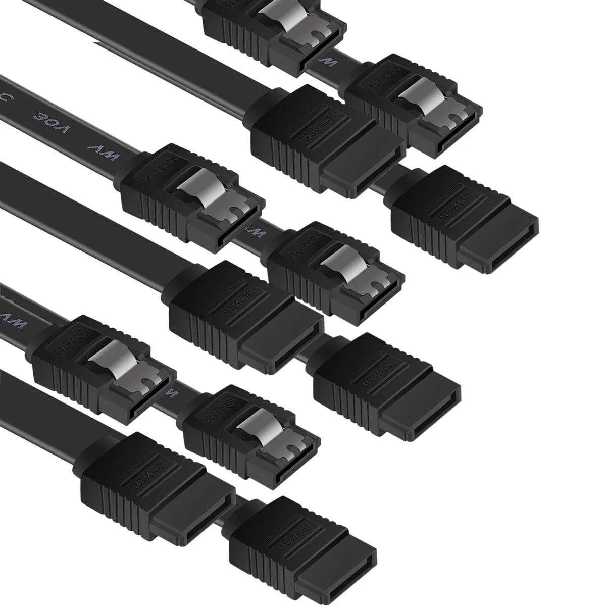 BENFEI SATA Cable III, 6 Pack 18 Inch | 6Gbps Data Transfer with Locking Latch