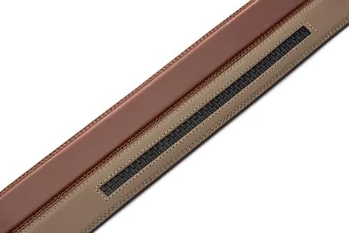 CHAOREN Ratchet Belt Replacement Strap 1 1/4" (32mm) Cognac Genuine Leather | Adjustable Fit for Waist 36"-42" thumbnail 4