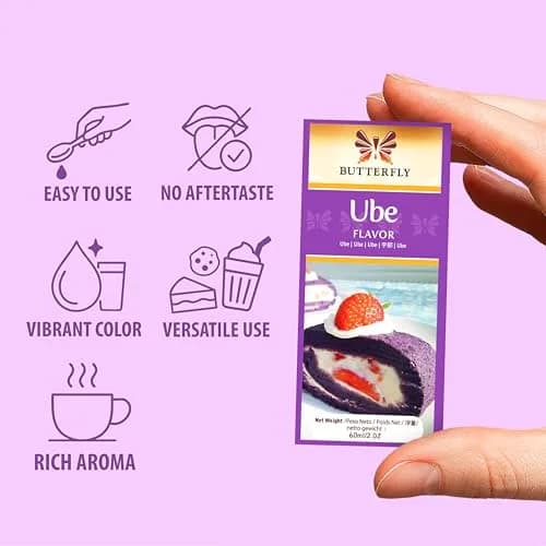 Butterfly Ube Flavoring Extract 2 oz | Authentic Filipino Purple Yam Essence for Baking & Beverages thumbnail 5