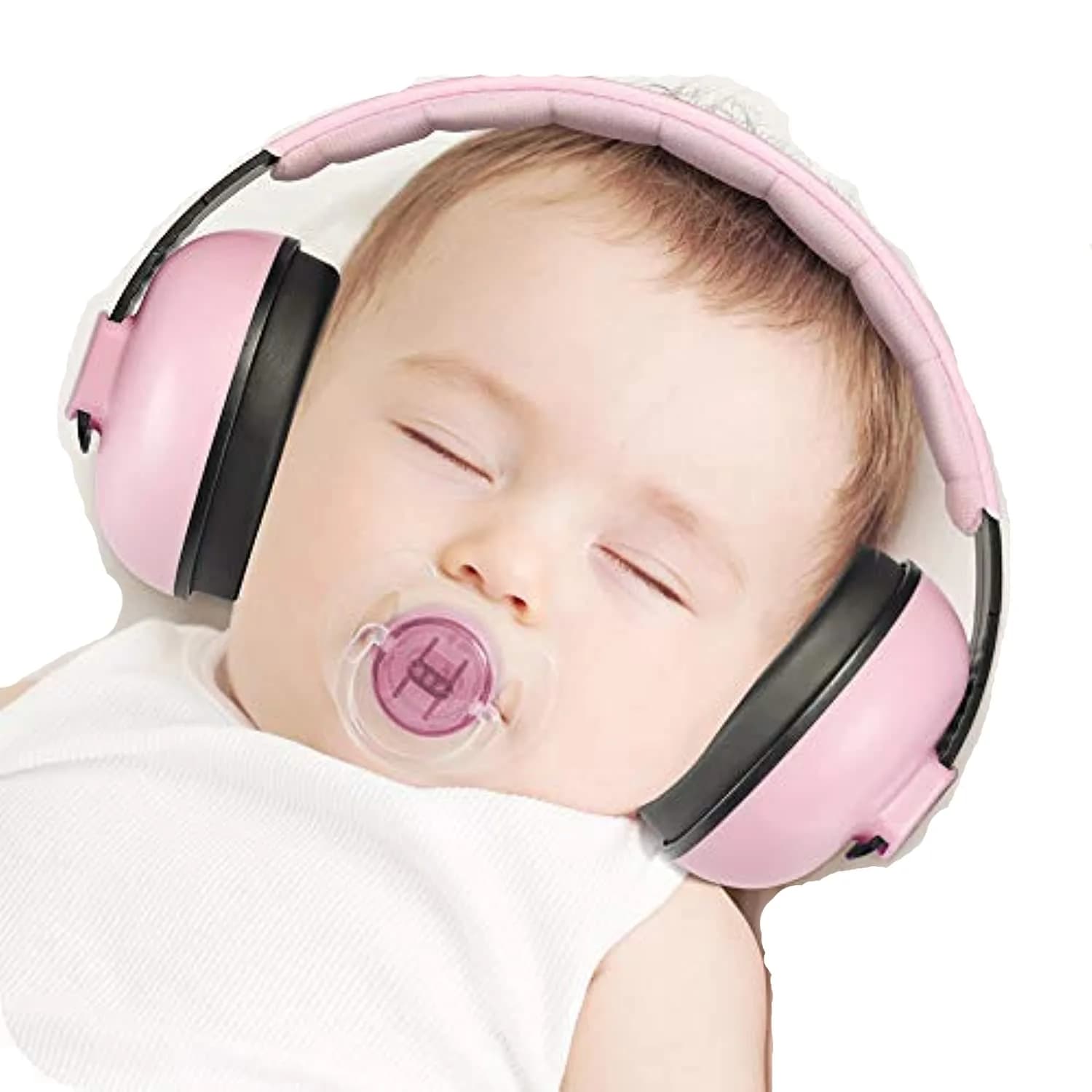 Mumba Baby Earmuffs Pink for Babies and Toddlers Ages 3-24+ Months | Noise Cancelling Headphones with 31dB NRR - main product image