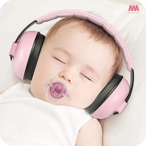 Mumba Baby Earmuffs Pink for Babies and Toddlers Ages 3-24+ Months | Noise Cancelling Headphones with 31dB NRR thumbnail 2