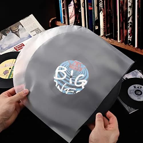 Facmogu 100PCS LP Vinyl Inner Sleeves 12" Anti-Static Protects Vinyl Dust & Scratches thumbnail 4