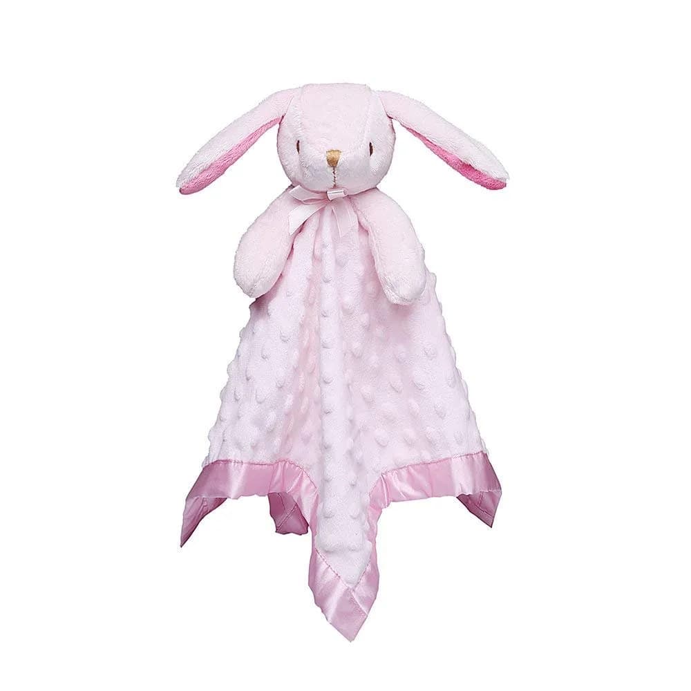 Pro Goleem Elephant Security Blanket 16 Inch | Soft Lovey for Babies & Toddlers — Pink Bunny