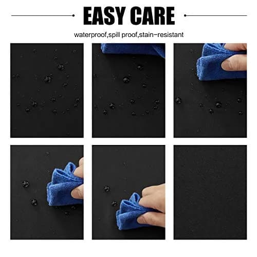 Obstal Black Polyester Tablecloth 152cm x 213cm | Stain & Water Resistant for Dining thumbnail 2