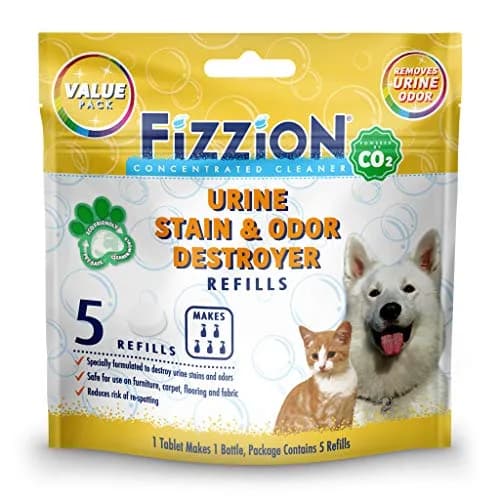 Fizzion Urine Pet Stain and Odor Destroyer Tablets | 5 Count (Makes 5 x 23oz Bottles) thumbnail 1
