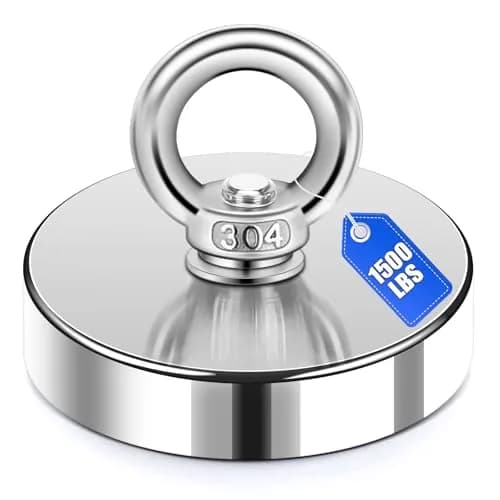 DIYMAG Fishing Magnet 120mm (4.72") 680kg (1500LBS) Pull Force with Countersunk Hole | Heavy Duty Neodymium Rare Earth Magnet for Retrieval thumbnail 1
