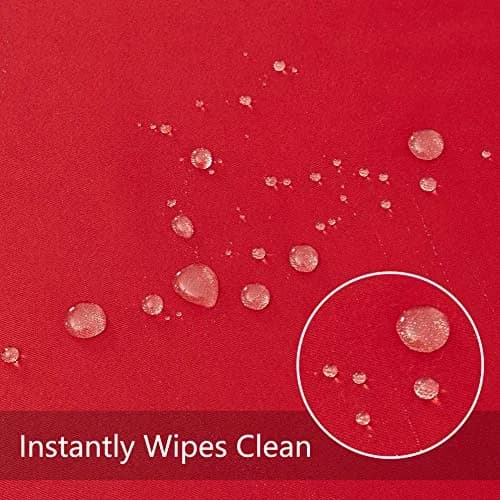 Obstal Red Polyester Tablecloth 153cm x 213cm (60 x 84 Inch) | Waterproof & Stain-Resistant for Festive Dining thumbnail 3