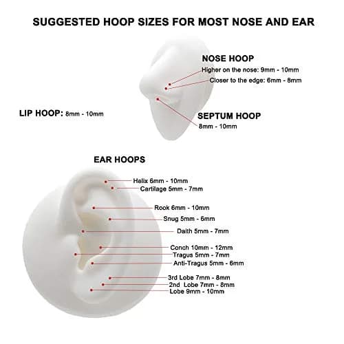 FANSING Silver Septum Hoop Ring 10mm (14 Gauge) | Hypoallergenic 316L Surgical Steel Clicker for Women & Men thumbnail 6