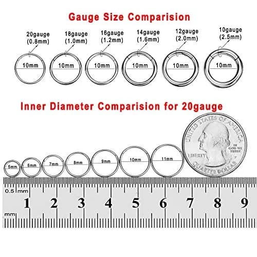 FANSING Silver Septum Hoop Ring 10mm (14 Gauge) | Hypoallergenic 316L Surgical Steel Clicker for Women & Men thumbnail 2