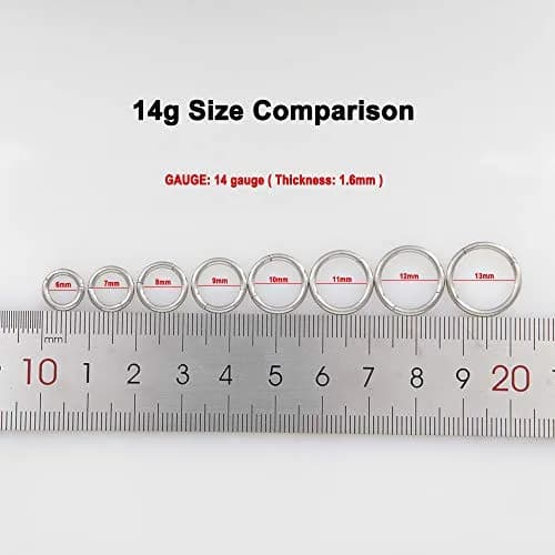 FANSING Silver Septum Hoop Ring 10mm (14 Gauge) | Hypoallergenic 316L Surgical Steel Clicker for Women & Men thumbnail 3