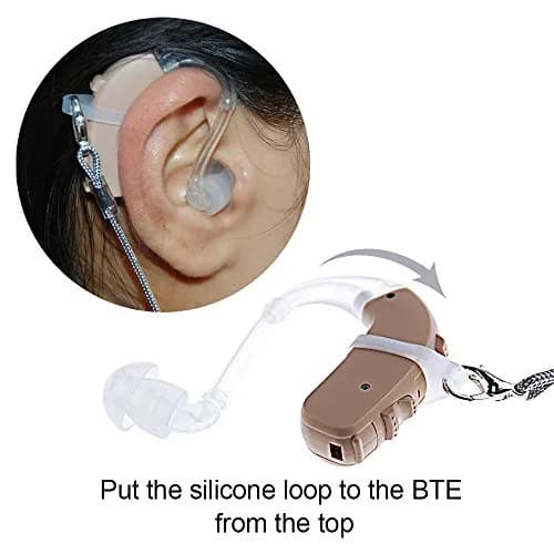 SOUNDLINK Hearing Aid Clip Black | Anti-Lost Lanyard Protector BTE Clip Holder for Adults Seniors thumbnail 6