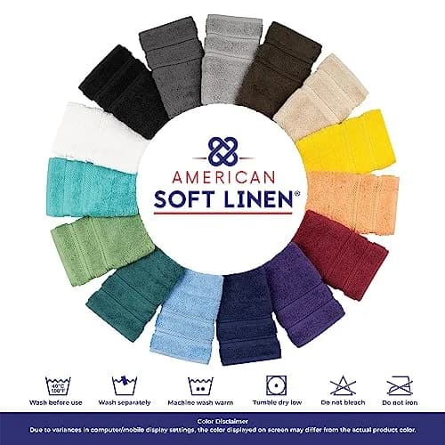 American Soft Linen 100% Cotton Turkish Towels 6 Piece Set | Luxury, Absorbent & Quick Dry Navy Blue thumbnail 8