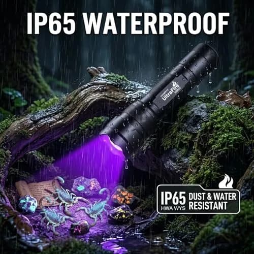 ULTRAFIRE WF-502B UV Blacklight Flashlight 104g (3.7oz) | 395-405nm LED for Pet Stains & Leak Detection thumbnail 8