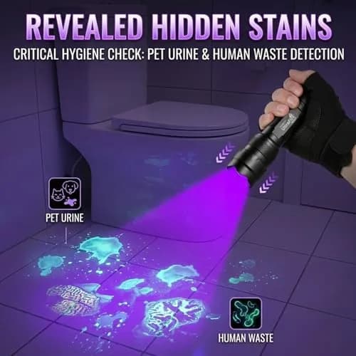 ULTRAFIRE WF-502B UV Blacklight Flashlight 104g (3.7oz) | 395-405nm LED for Pet Stains & Leak Detection thumbnail 3