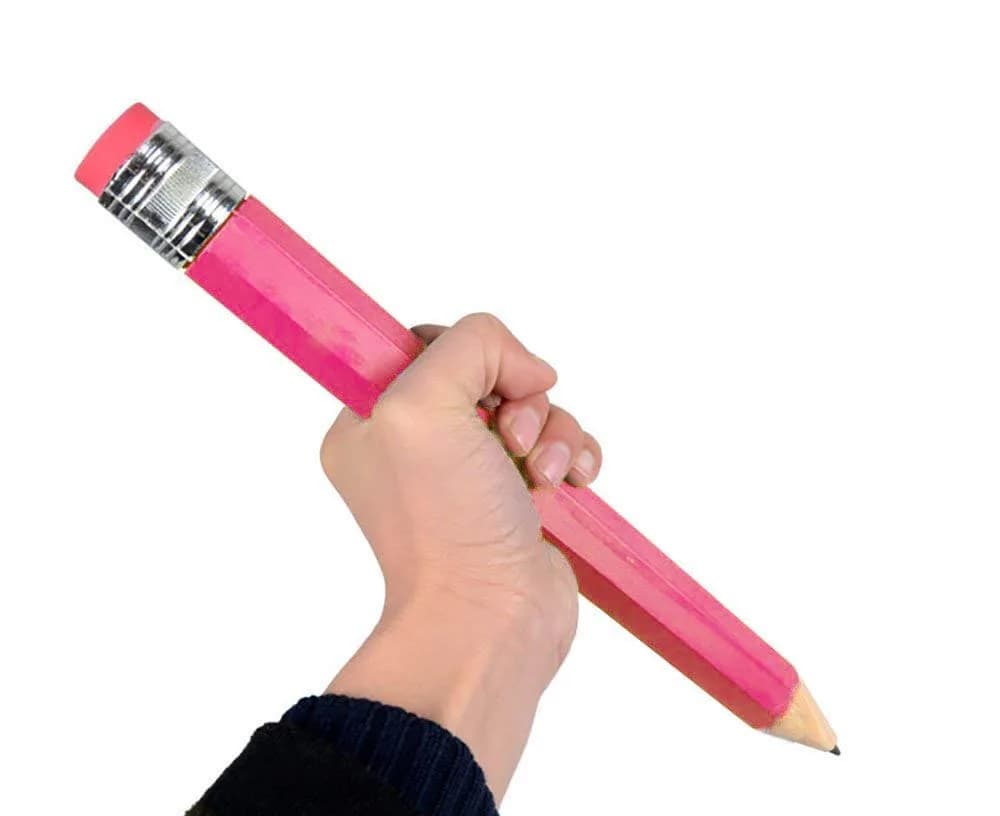 Nice Purchase Giant Wooden Jumbo Pencil 35cm (13.78in) | Novelty Writing Tool for Props & Display — Pink