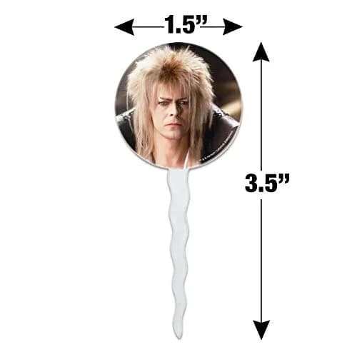 GRAPHICS & MORE Labyrinth Goblin King David Bowie Cupcake Picks Set of 6 | Food-Safe Acrylic, 1.5" Diameter, 3.5" Height thumbnail 6