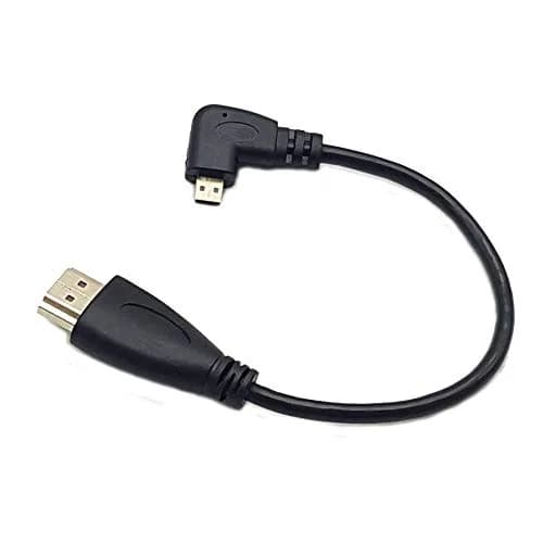 Seadream Angled Micro HDMI to HDMI Cable 2pcs 20cm | 90° Left Angle Micro HDMI Male to HDMI Male Connector thumbnail 3