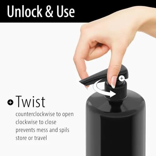 Bar5F White 33.8 oz Pump Dispenser | Universal for Shampoo & Conditioner thumbnail 4