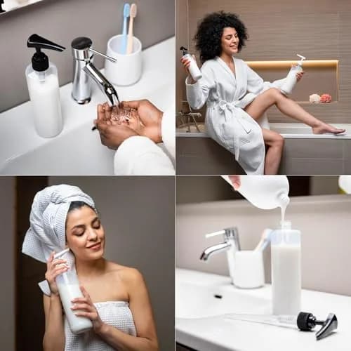 Bar5F White 33.8 oz Pump Dispenser | Universal for Shampoo & Conditioner thumbnail 6