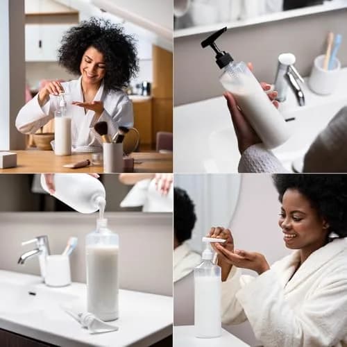Bar5F White 33.8 oz Pump Dispenser | Universal for Shampoo & Conditioner thumbnail 7