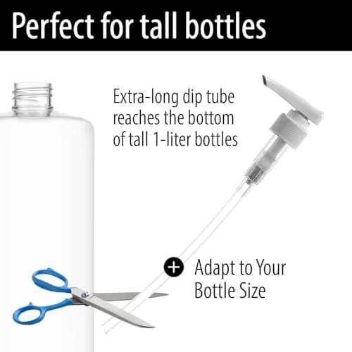 Bar5F White 33.8 oz Pump Dispenser | Universal for Shampoo & Conditioner thumbnail 2