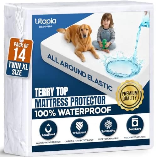 Utopia Bedding Waterproof Mattress Protector Twin XL 15" Deep Pocket | Pack of 14 Fitted Covers thumbnail 1