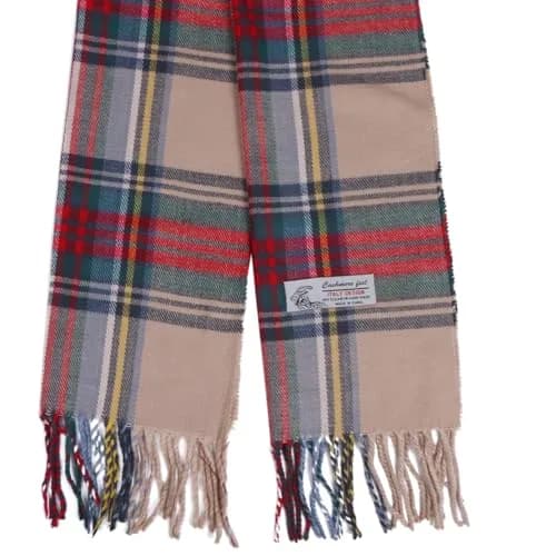 TZ Promise Plaid Cashmere Feel Scarf 183cm (72in) x 30.5cm (12in) | Soft Viscose Wrap for Men & Women thumbnail 2