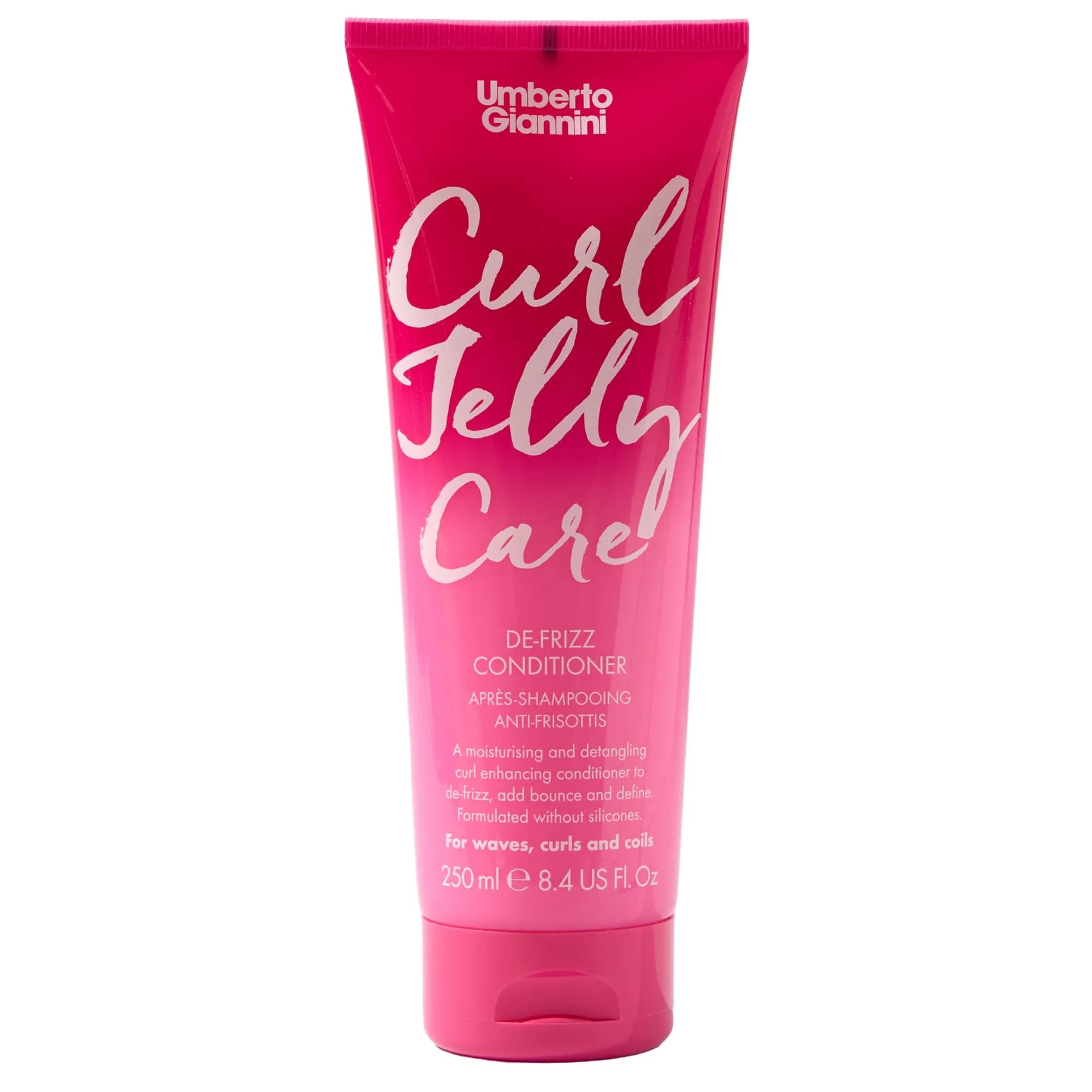 Umberto Giannini Curl Jelly Care Conditioner 250 ml | Vegan & Cruelty-Free De-Frizz for Curly & Wavy Hair - main product image