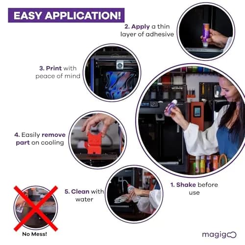 Magigoo PC 3D Printer Bed Adhesive Glue for Polycarbonate Filament, 50mL | Strong Bond & Easy Release thumbnail 3