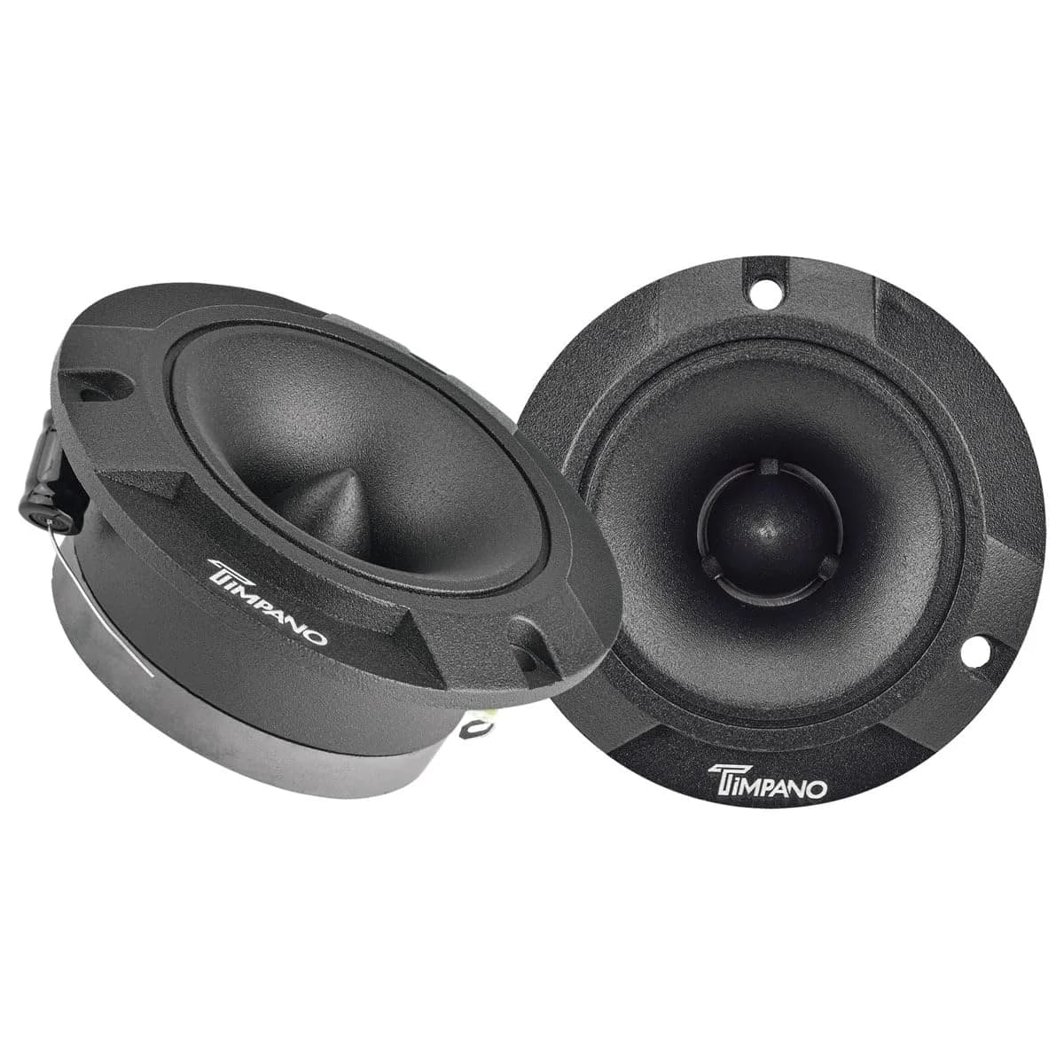 Timpano Super Tweeter 3.85 inch | 600W 4 Ohm, Slim Car Audio Bullet Tweeters, Black — ST2 BLACK 3.85"