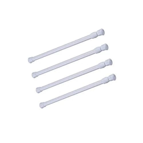 qinnsou Tension Rods 4 Pack 40-70cm (15.7-28 Inch) White | Rust-Proof Steel Shower Curtain Rods for Bathrooms & Closets thumbnail 1