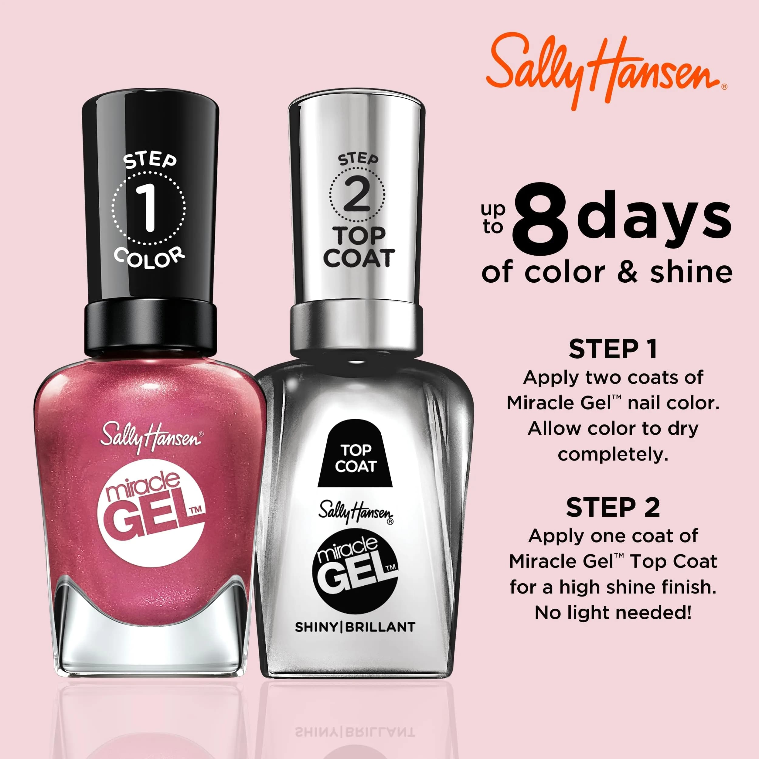 Sally Hansen Miracle Gel Nail Polish 0.5 Fl Oz | Up to 8 Day Chip-Resistant Vegan Polish thumbnail 2