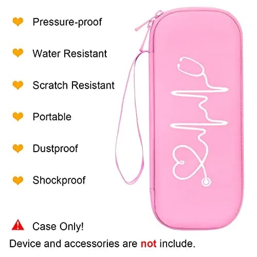 BOVKE Travel Carrying Case Compatible with 3M Littmann Classic III, Lightweight II S.E, MDF Acoustica Deluxe Stethoscope, Pearl Pink thumbnail 3