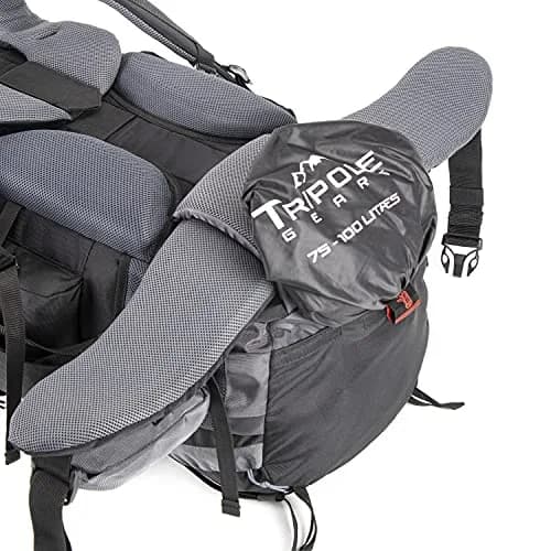 TRIPOLE Walker 55L Rucksack Black | Internal Frame Backpack for Trekking & Travel thumbnail 6