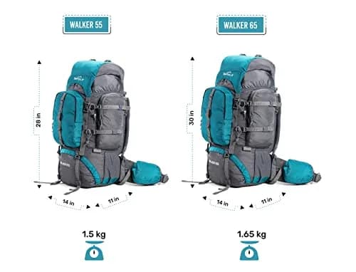 TRIPOLE Walker 55L Rucksack Black | Internal Frame Backpack for Trekking & Travel thumbnail 9
