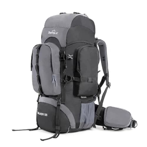 TRIPOLE Walker 55L Rucksack Black | Internal Frame Backpack for Trekking & Travel thumbnail 3
