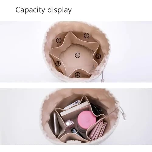 YONBEN Purse Organizer Insert | Cotton Canvas Bag Compartment with Round Pocket & Liners thumbnail 4