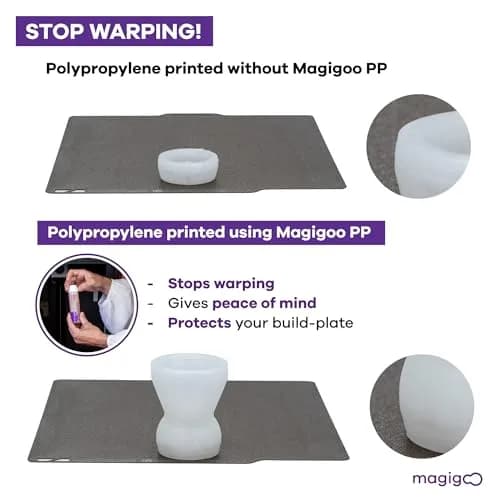 Magigoo Polypropylene 3D Printer Bed Adhesive Glue | Strong Bond, Easy Release, 50mL thumbnail 4