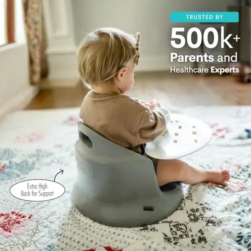 Upseat Baby Floor & Booster Seat with Tray | Ergonomic Design for Upright Posture & Hip Development thumbnail 5