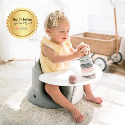 Upseat Baby Floor & Booster Seat with Tray | Ergonomic Design for Upright Posture & Hip Development thumbnail 2
