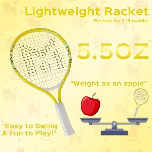 INSUM Junior Tennis Racket 17 Inch (43 cm) Ages 2–3 | Lightweight Aluminum Beginner Racquet with Cover thumbnail 2