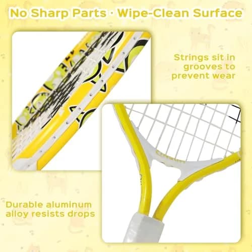 INSUM Junior Tennis Racket 17 Inch (43 cm) Ages 2–3 | Lightweight Aluminum Beginner Racquet with Cover thumbnail 3