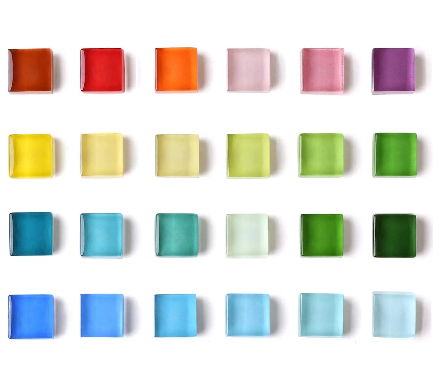Mymazn 24 Color Refrigerator Magnets | Colorful Glass Decor for Office & Kitchen - main product image