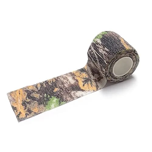 EAmber Camo Wrap Tape 5cm x 4.5m (4 Rolls) | Self-Adhesive, Reusable Concealment for Hunting Gear thumbnail 3