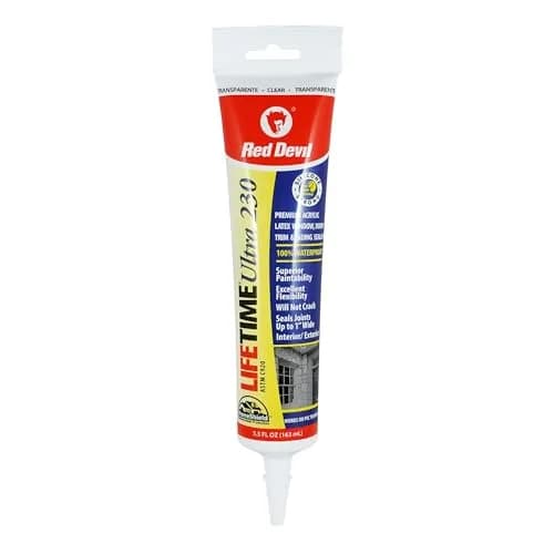 Red Devil Lifetime Ultra Premium Elastomeric Acrylic Latex Sealant 156g (5.5 oz) Clear | Lifetime Durability Guarantee thumbnail 1