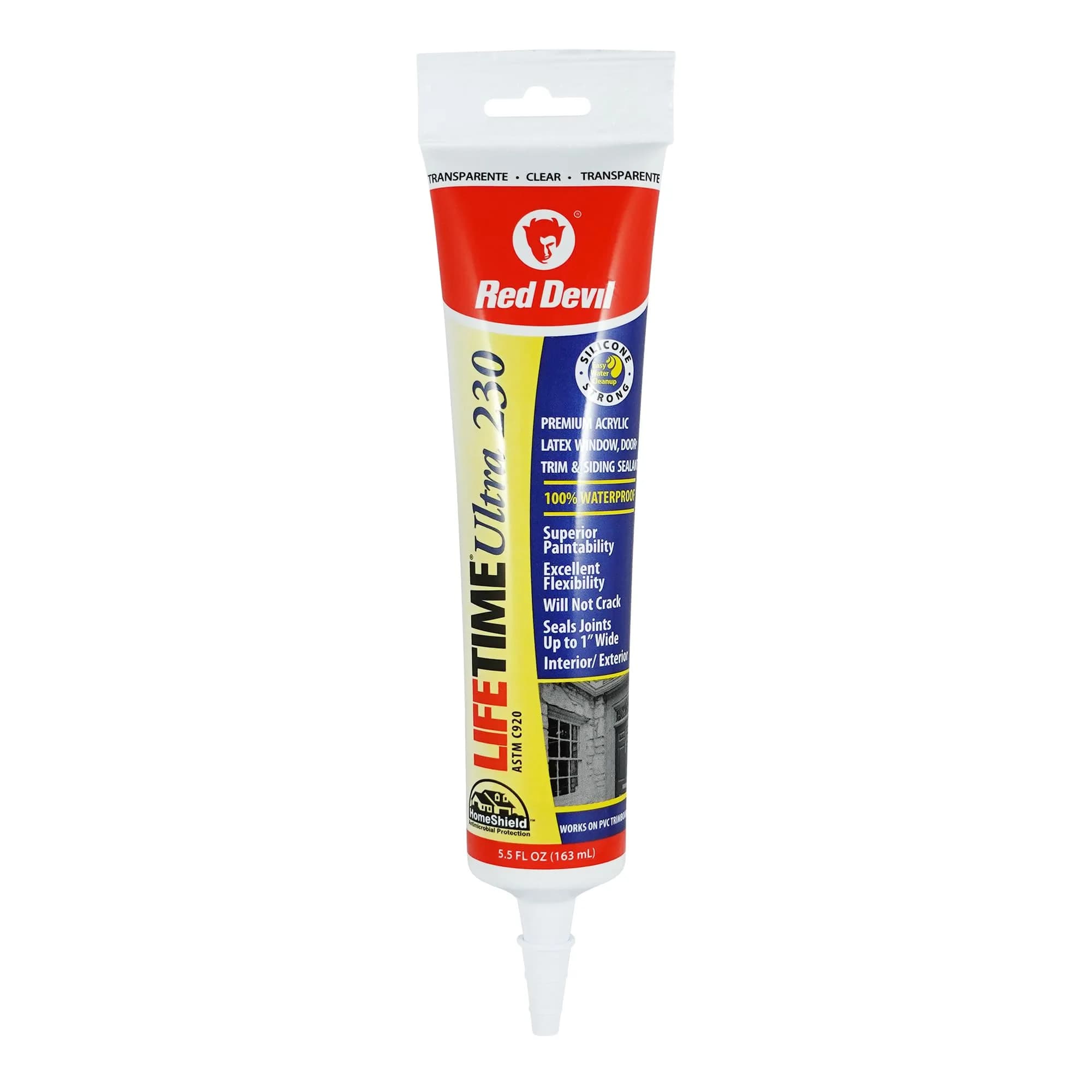 Red Devil Lifetime Ultra Premium Elastomeric Acrylic Latex Sealant 156g (5.5 oz) Clear | Lifetime Durability Guarantee - main product image