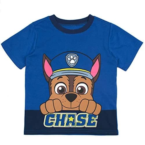 Paw Patrol Nickelodeon Boys 3 Pack Short Sleeve T-Shirt for Toddler and Big Kids Blue | Officially Licensed Cartoon Print thumbnail 4